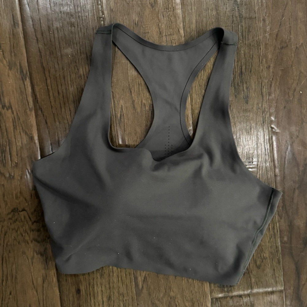 Uniqlo Charcoal Grey Sports Bra Racerback Medium Support